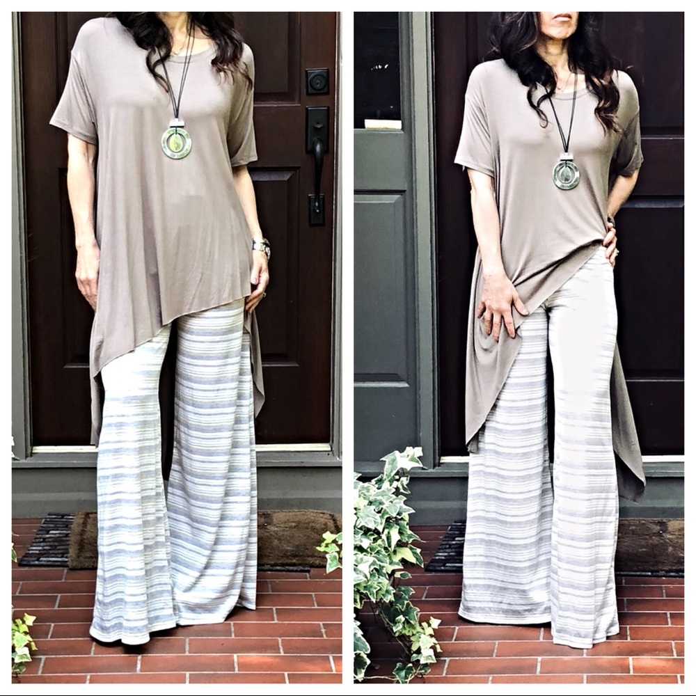 ✨LAST ONE ✨High low asymmetrical mocha top - Picture 4 of 8